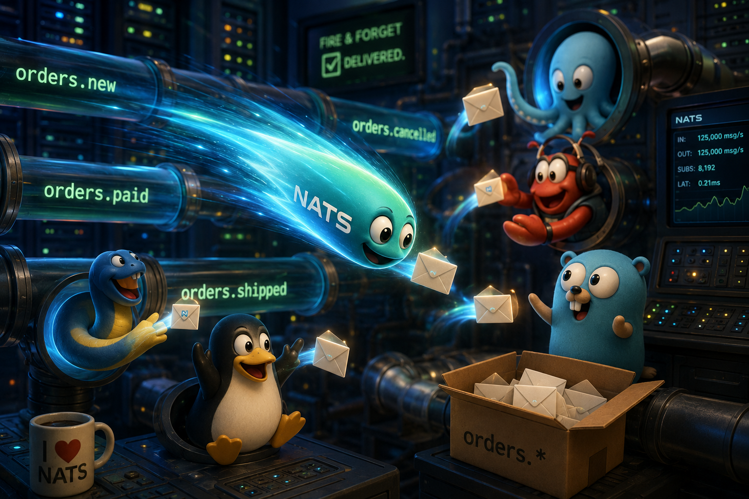 NATS для тех, кто знает Kafka и RabbitMQ: subjects, Core и request/reply