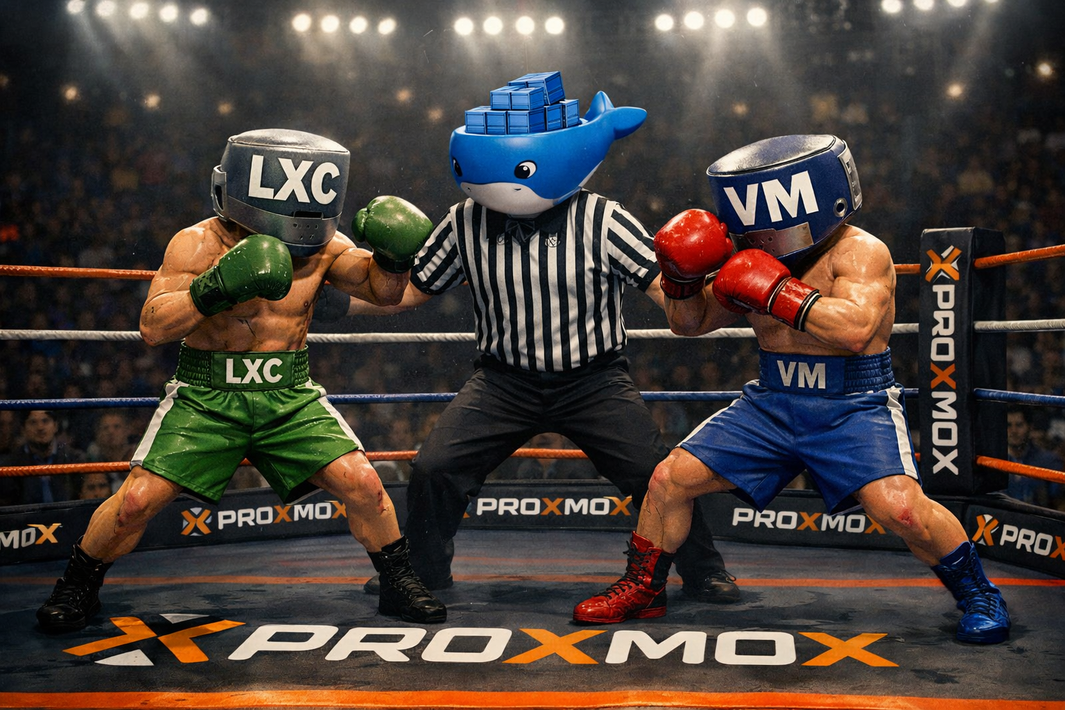 Сравнение LXC и VM в Proxmox