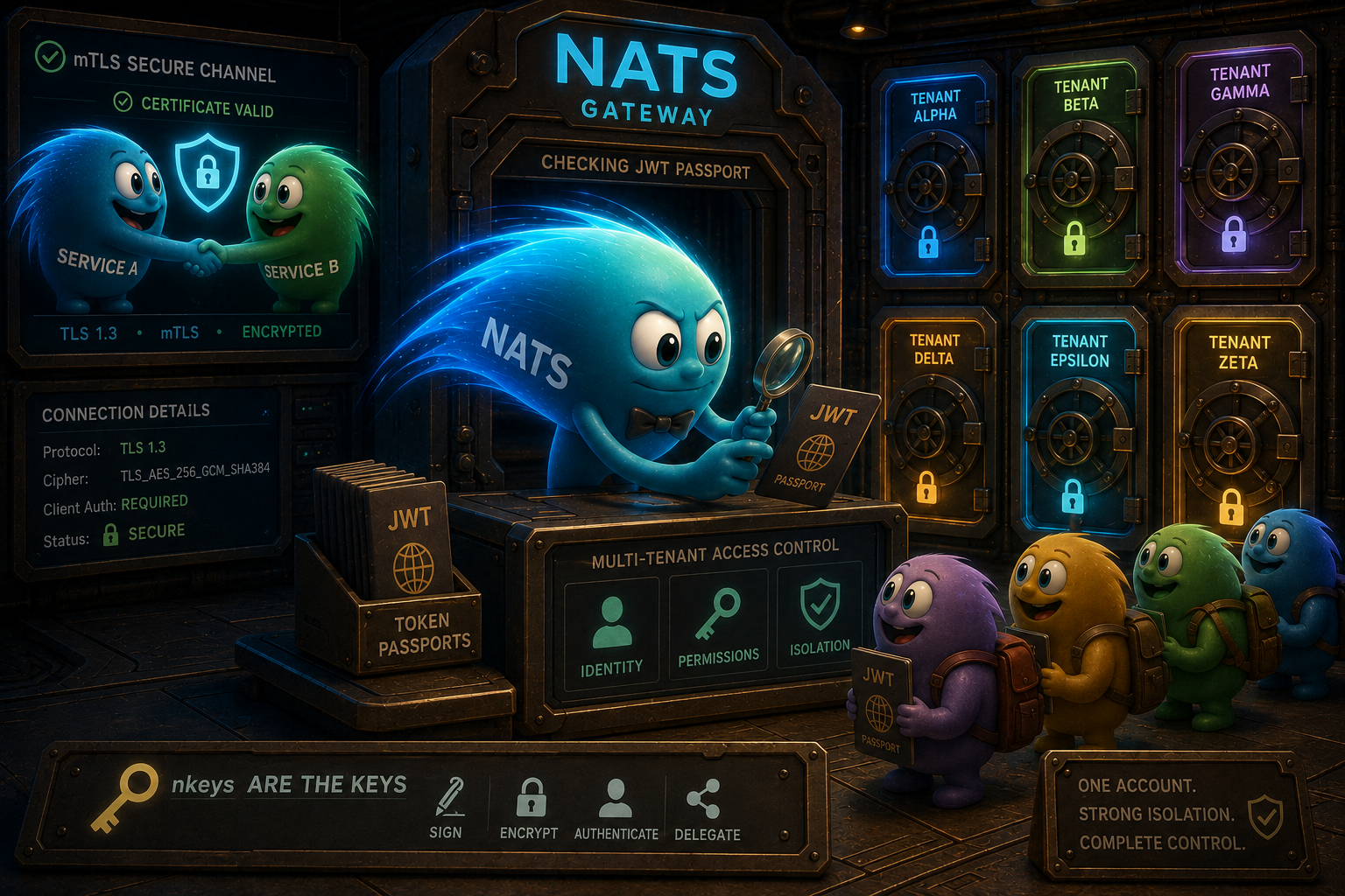 Безопасность и multi-tenancy в NATS: accounts, JWT, nkeys и TLS