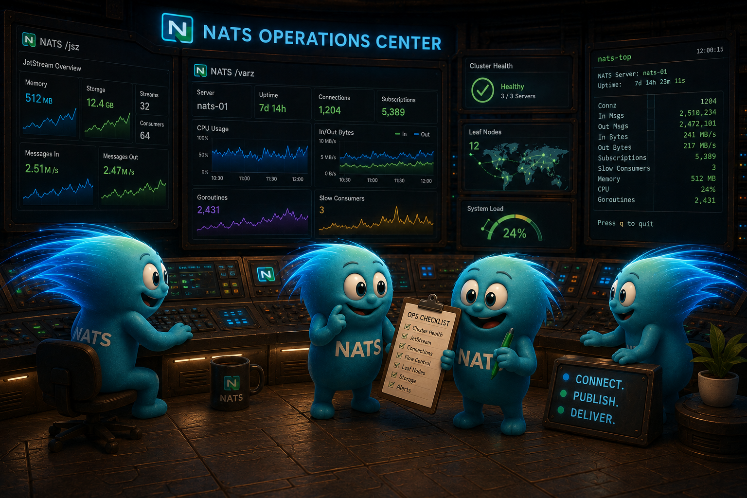 Эксплуатация NATS: nats CLI, мониторинг, backup и обновление кластера